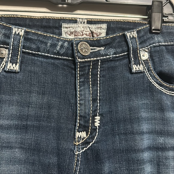 Big Star Maddie bootcut denim jeans distressed 32 long - Picture 3 of 7